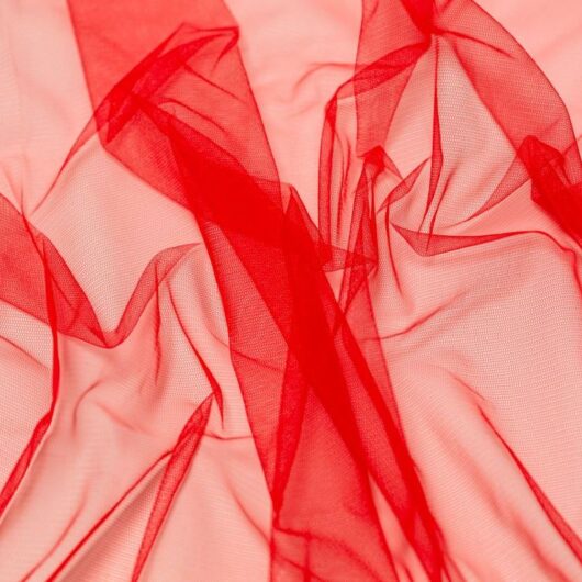 Minerva Core Range Dolce Vita Soft Italian Tulle Fabric Scarlet Red