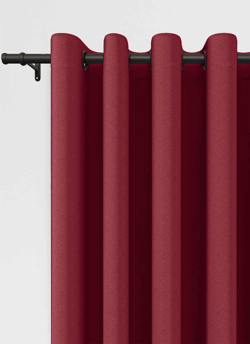 Abel Scarlet Eyelet Curtain