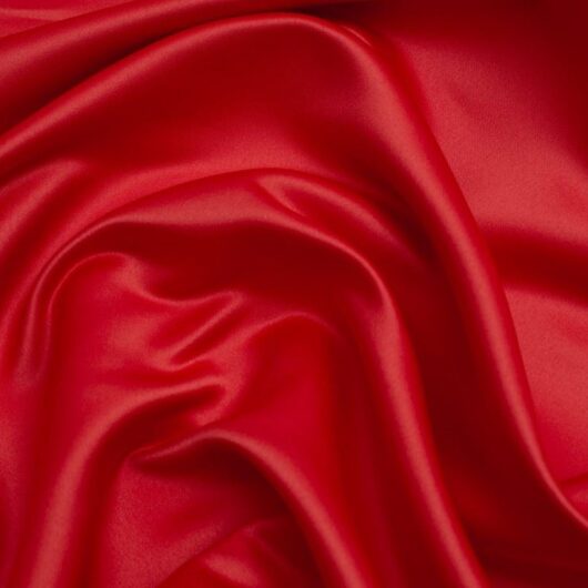 Minerva Core Range Classique Duchess Satin Fabric Scarlet Red