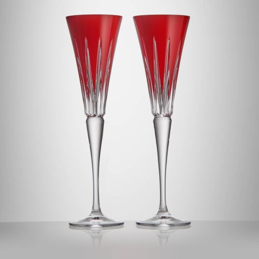 New Year 2026 Firework Red Flutes Set Of 2