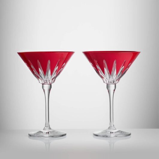 New Year 2026 Firework Red Martini Set Of 2