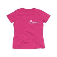 Women's Heather Wicking Tee, Scarlet Heather / 2XL